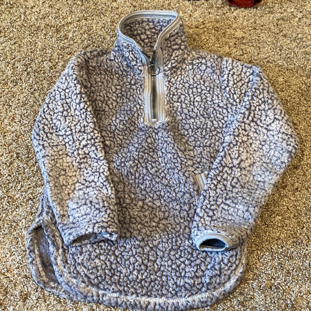 cuddly grey sweater